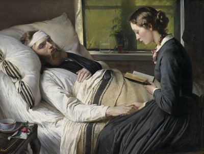 A Wounded Danish Soldier by Elisabeth Maria Anna Jerichau Baumann